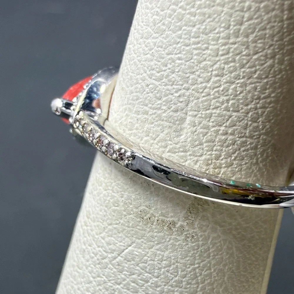 Bomb Party Fancy in Love Size 6 Ring Lab Camelian Fused With‎ Quartz RBP6125